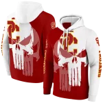 usc trojans graphic punisher red white hoodie best selling