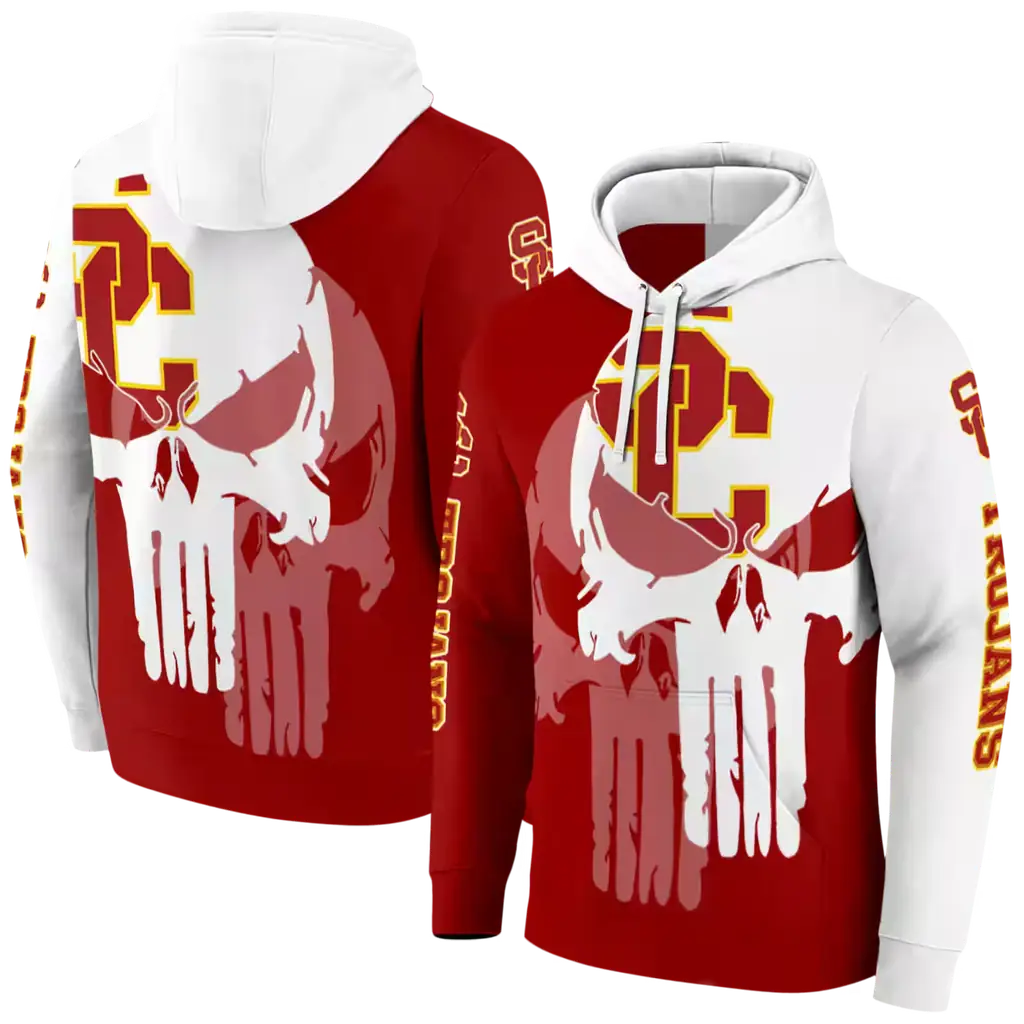 usc trojans graphic punisher red white hoodie fashion forward usc trojans graphic punisher red white hoodie fashion forward