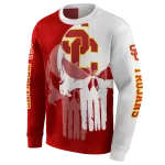 usc trojans graphic punisher red white hoodie best selling