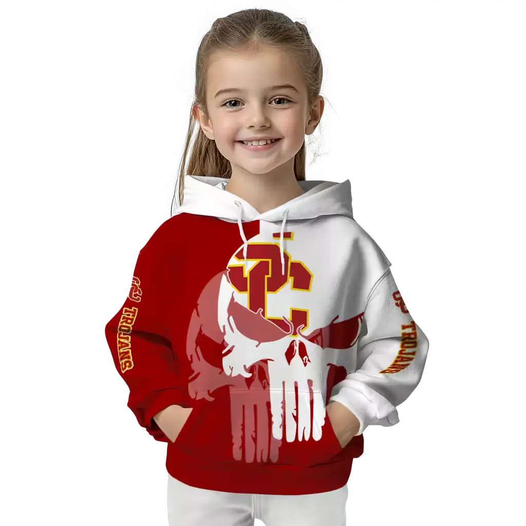 usc trojans graphic punisher red white hoodie top rated usc trojans graphic punisher red white hoodie top rated