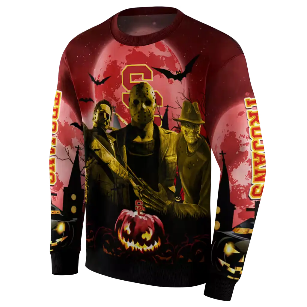 usc trojans halloween vibes red black hoodie new arrival usc trojans halloween vibes red black hoodie new arrival