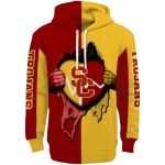 usc trojans heartbeat graphic red hoodie best selling