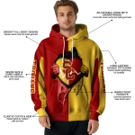 usc trojans heartbeat graphic red hoodie best selling