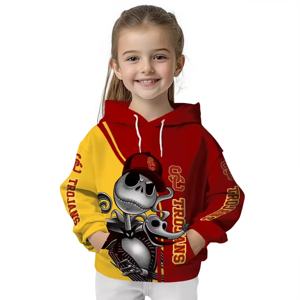 usc trojans jack skellington red hoodie top rated usc trojans jack skellington red hoodie top rated