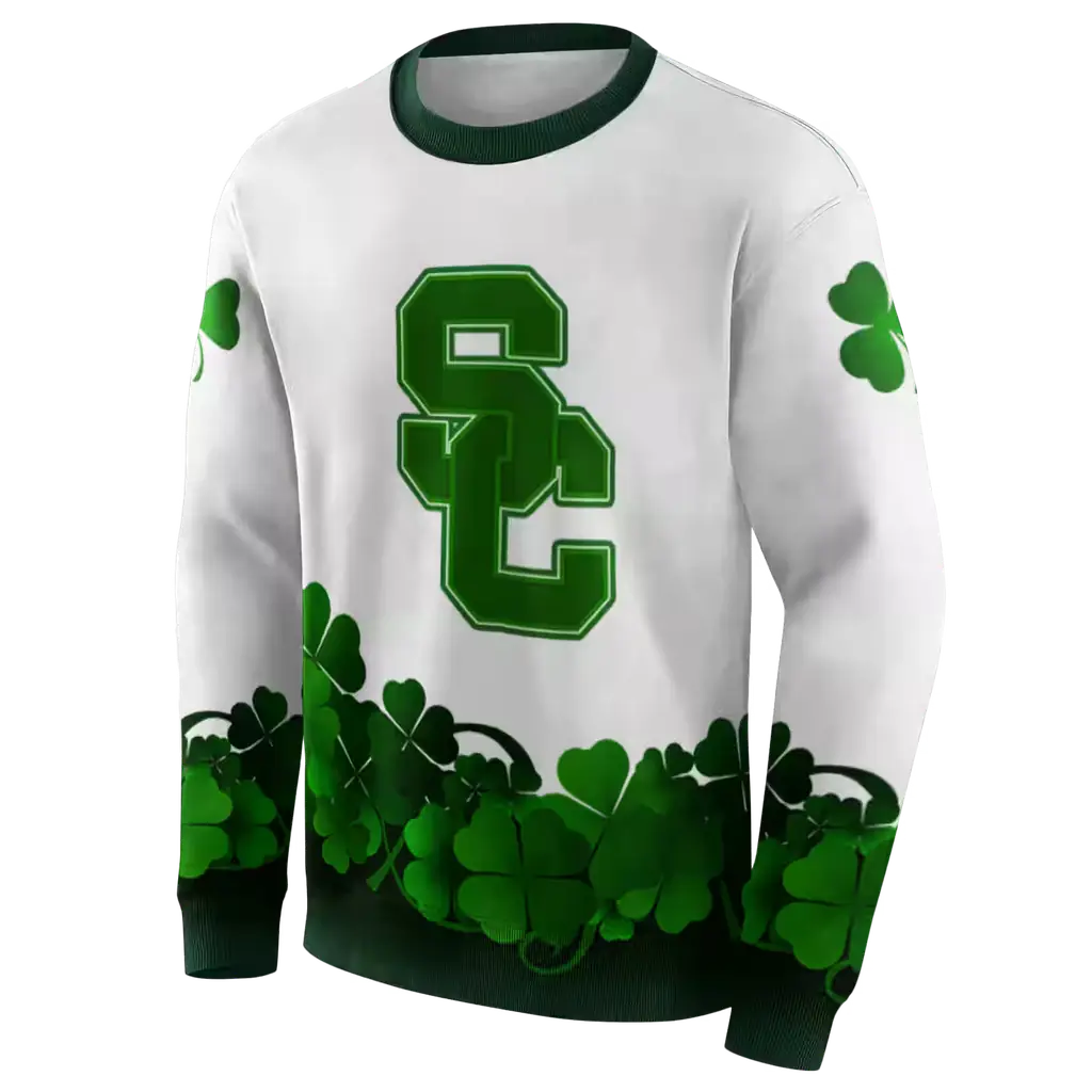 usc trojans lucky motif white green hoodie new arrival usc trojans lucky motif white green hoodie new arrival