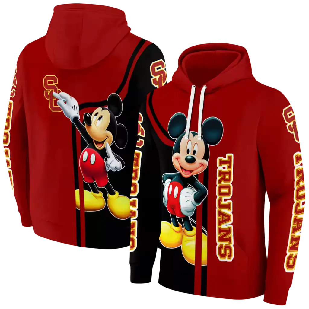 usc trojans mickey mouse red black hoodie fashion forward usc trojans mickey mouse red black hoodie fashion forward
