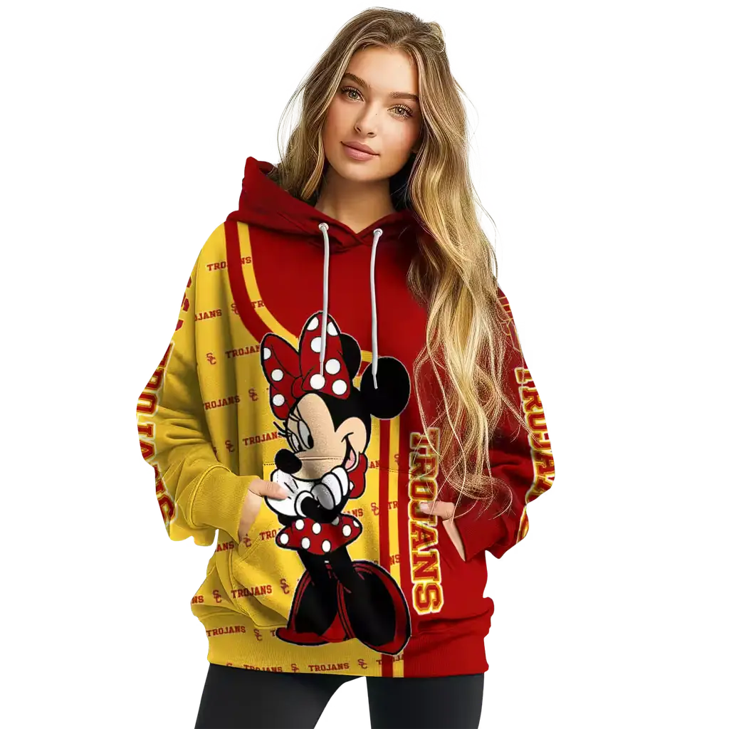 usc trojans minnie mouse red hoodie high quality usc trojans minnie mouse red hoodie high quality