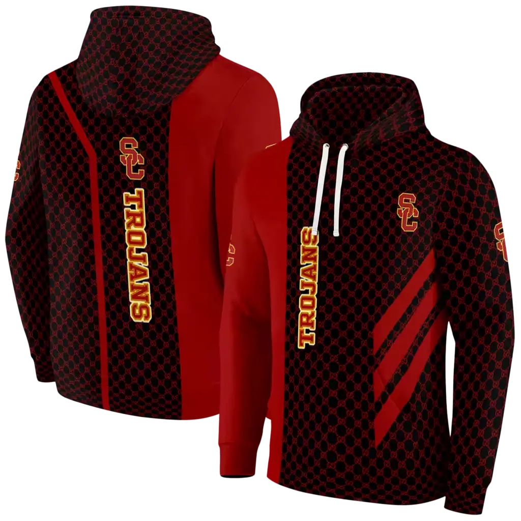 usc trojans monogram pattern red hoodie fashion forward usc trojans monogram pattern red hoodie fashion forward