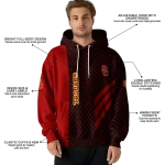 usc trojans monogram pattern red hoodie best selling
