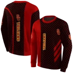 usc trojans monogram pattern red hoodie best selling