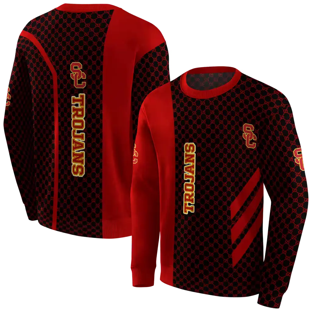 usc trojans monogram pattern red hoodie premium grade usc trojans monogram pattern red hoodie premium grade
