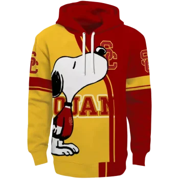 usc trojans playful snoopy red hoodie best selling