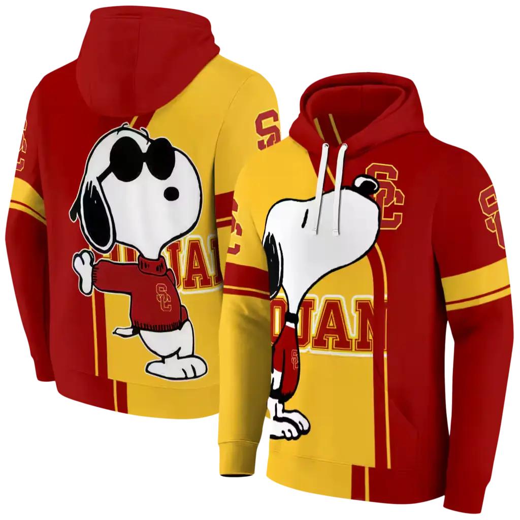 usc trojans playful snoopy red hoodie fashion forward usc trojans playful snoopy red hoodie fashion forward