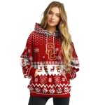 usc trojans reindeer motif red hoodie best selling