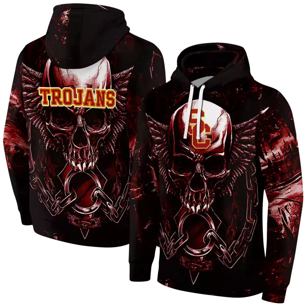 usc trojans skull artwork red black hoodie fashion forward usc trojans skull artwork red black hoodie fashion forward