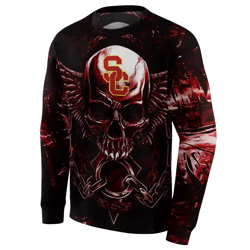 usc trojans skull artwork red black hoodie new arrival usc trojans skull artwork red black hoodie new arrival