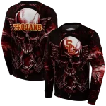 usc trojans skull artwork red black hoodie best selling