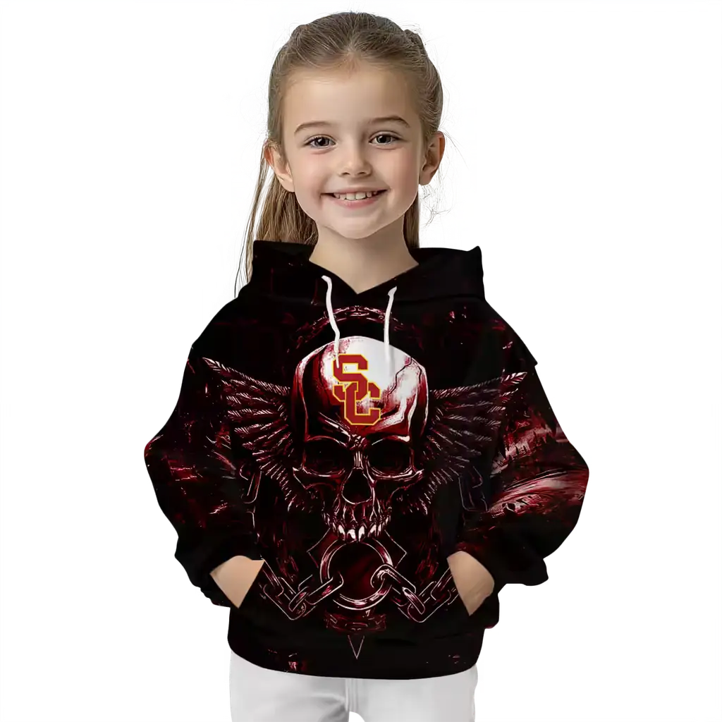 usc trojans skull artwork red black hoodie top rated usc trojans skull artwork red black hoodie top rated
