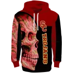 usc trojans skull motif red black hoodie best selling