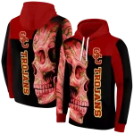usc trojans skull motif red black hoodie best selling