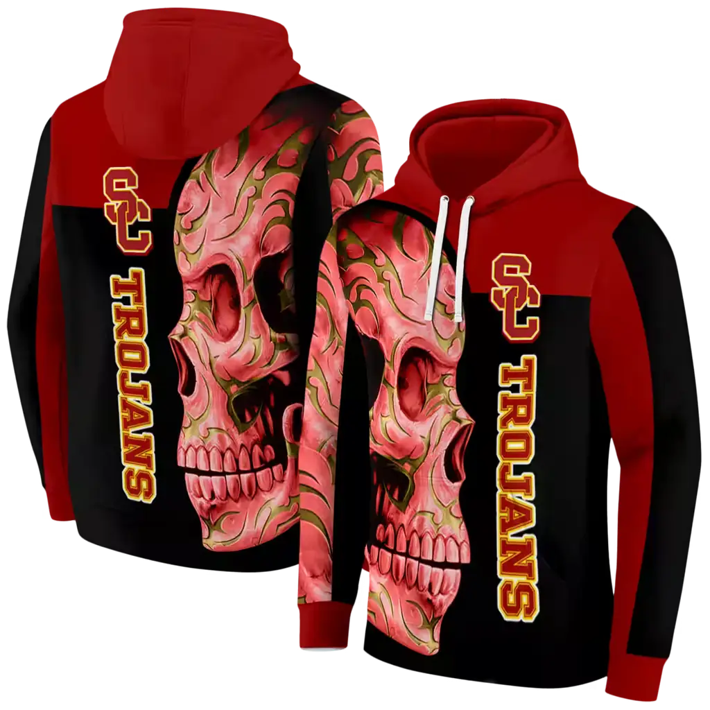 usc trojans skull motif red black hoodie fashion forward usc trojans skull motif red black hoodie fashion forward