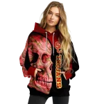 usc trojans skull motif red black hoodie best selling