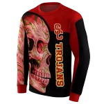 usc trojans skull motif red black hoodie best selling