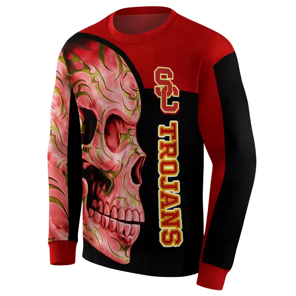 usc trojans skull motif red black hoodie new arrival usc trojans skull motif red black hoodie new arrival