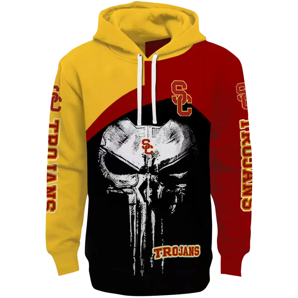 usc trojans skull punisher yellow black hoodie best selling usc trojans skull punisher yellow black hoodie best selling