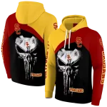 usc trojans skull punisher yellow black hoodie best selling
