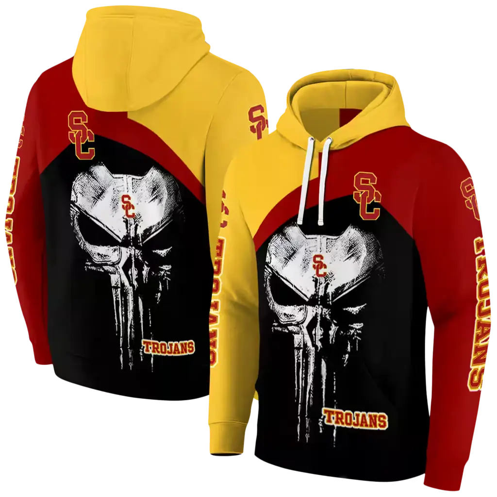 usc trojans skull punisher yellow black hoodie fashion forward usc trojans skull punisher yellow black hoodie fashion forward