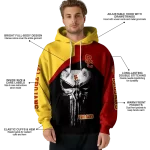 usc trojans skull punisher yellow black hoodie best selling