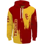 usc trojans splatter effect red hoodie best selling