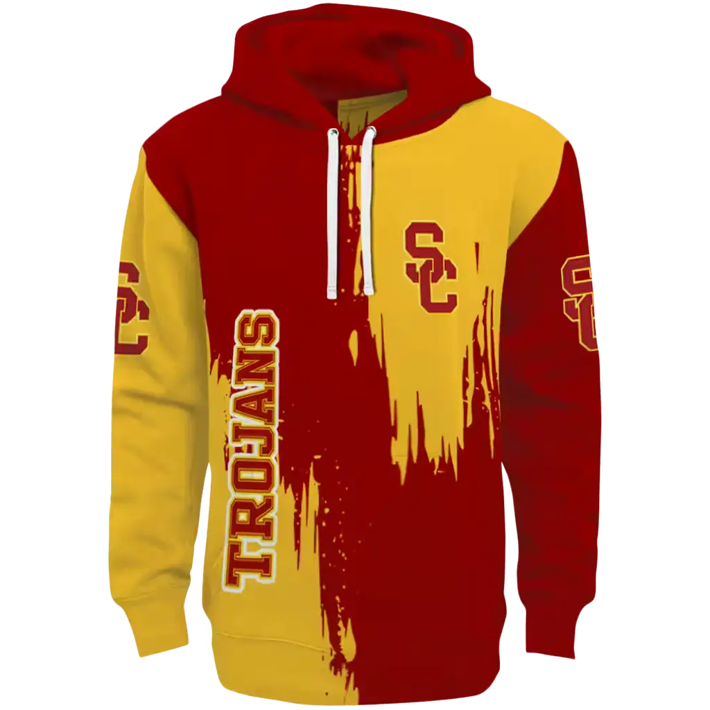 usc trojans splatter effect red hoodie best selling usc trojans splatter effect red hoodie best selling