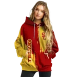 usc trojans splatter effect red hoodie best selling