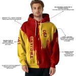 usc trojans splatter effect red hoodie best selling