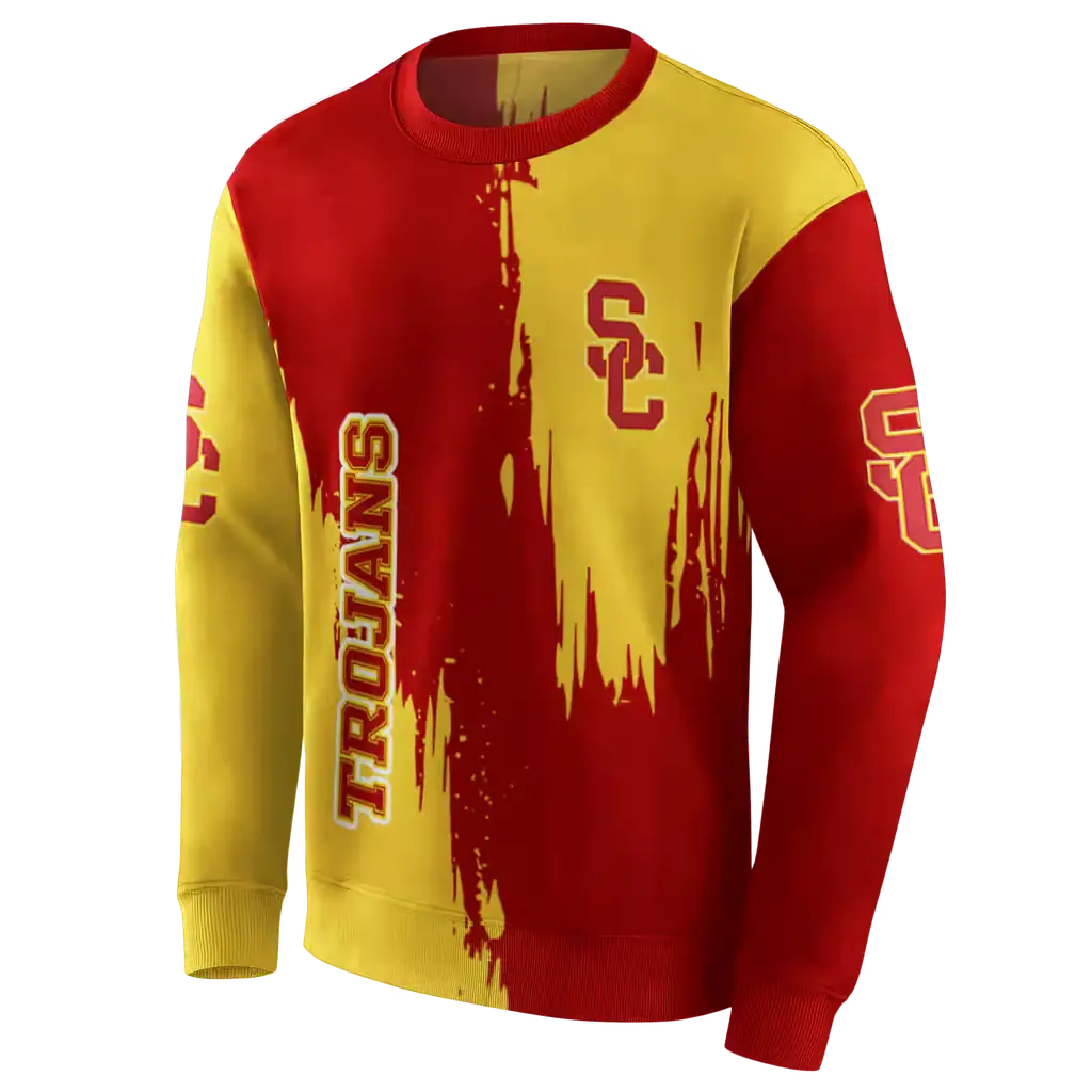 usc trojans splatter effect red hoodie new arrival usc trojans splatter effect red hoodie new arrival