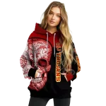 usc trojans sugar skull red black hoodie best selling