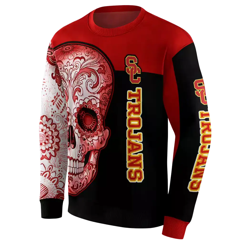 usc trojans sugar skull red black hoodie new arrival usc trojans sugar skull red black hoodie new arrival