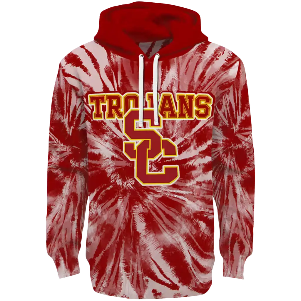 usc trojans tie dye pattern red hoodie best selling usc trojans tie dye pattern red hoodie best selling