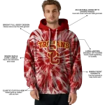 usc trojans tie dye pattern red hoodie best selling