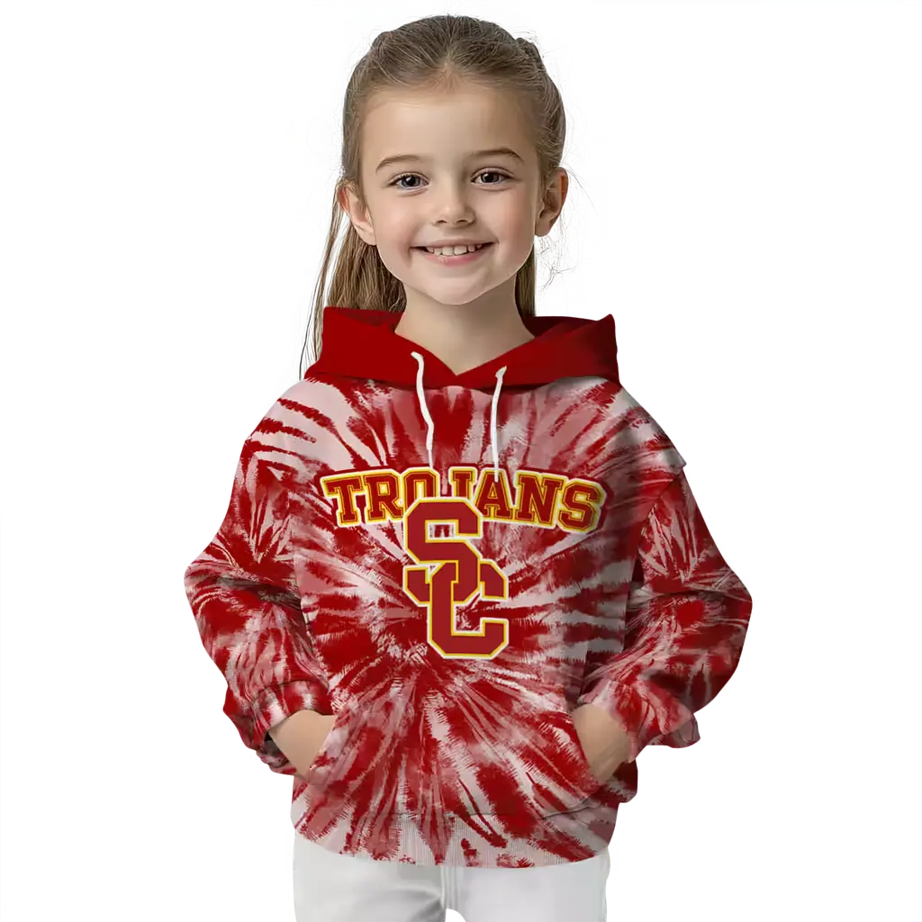 usc trojans tie dye pattern red hoodie top rated usc trojans tie dye pattern red hoodie top rated