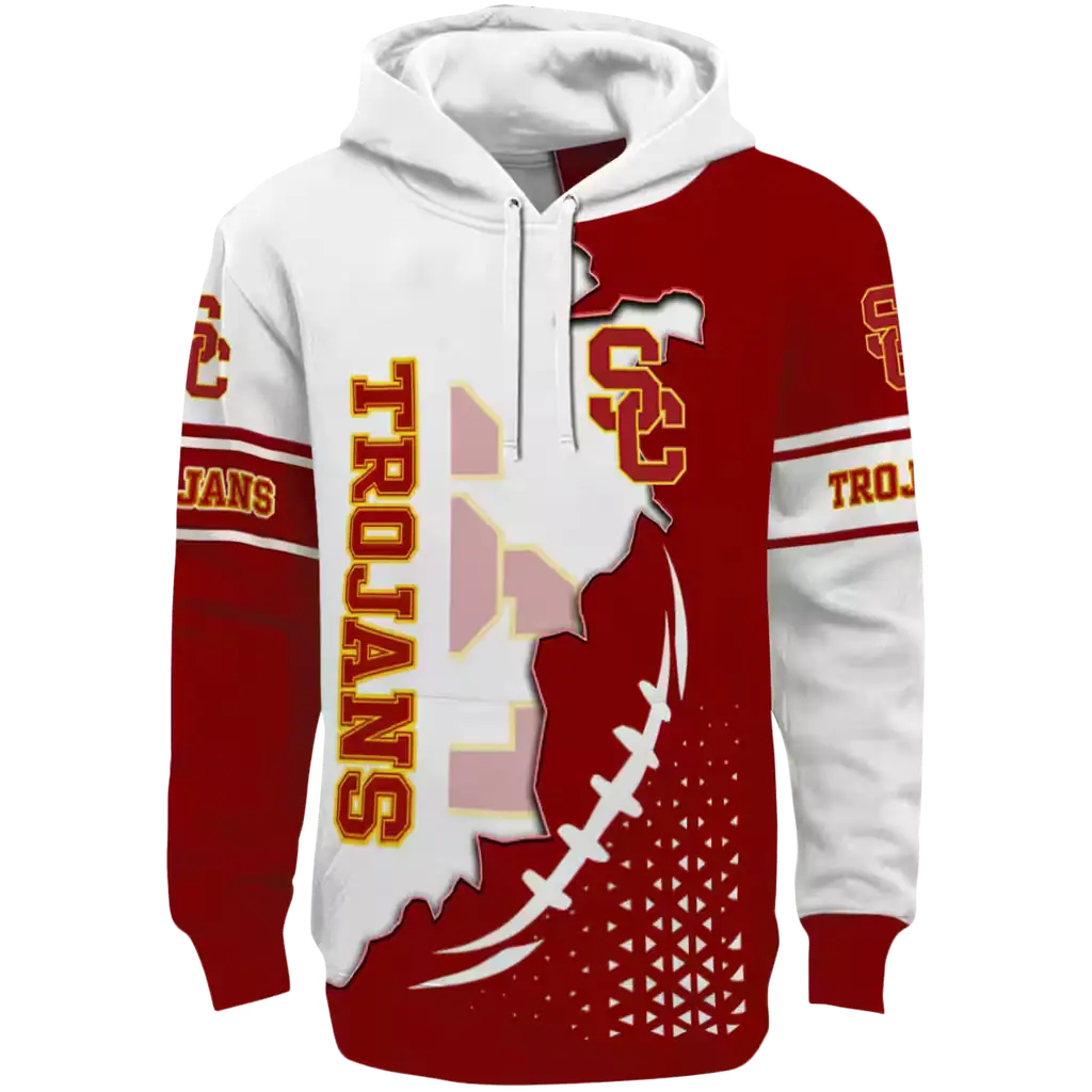 usc trojans triangular pattern red white hoodie best selling usc trojans triangular pattern red white hoodie best selling