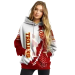 usc trojans triangular pattern red white hoodie best selling