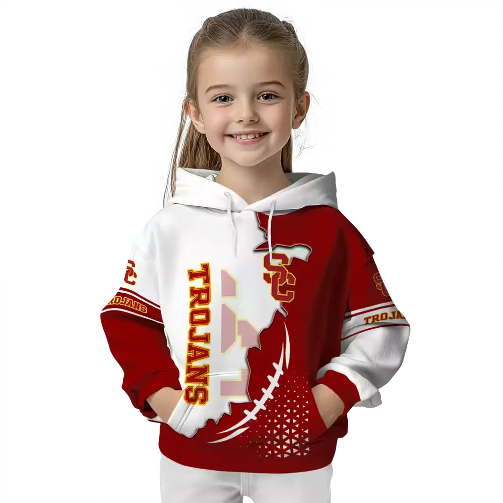usc trojans triangular pattern red white hoodie top rated usc trojans triangular pattern red white hoodie top rated