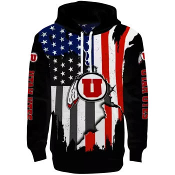 utah utes american pride black hoodie best selling