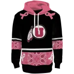 utah utes awareness ribbon black pink hoodie best selling