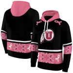 utah utes awareness ribbon black pink hoodie best selling
