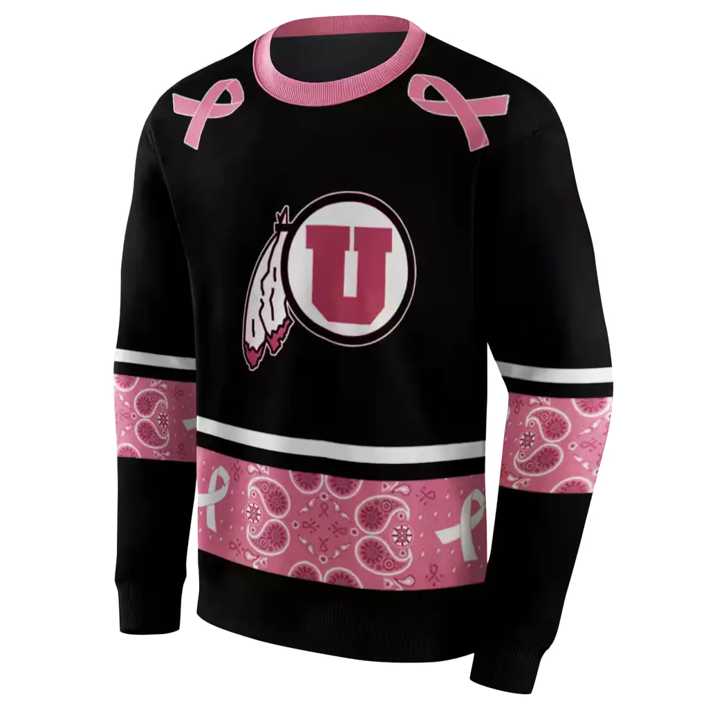 utah utes awareness ribbon black pink hoodie new arrival utah utes awareness ribbon black pink hoodie new arrival