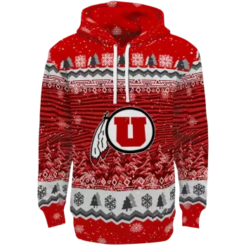 utah utes christmas trees red hoodie best selling